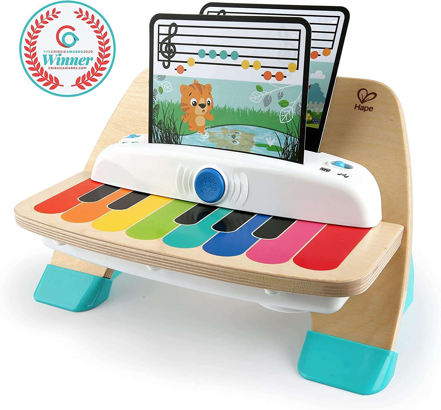 and Hape Magic Touch Piano Wooden Musical Toddler Toy, Age 6 Months and Up