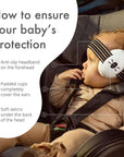 Muffy Baby Ear Protection for Babies and Toddlers up to 36 Months - CE & ANSI Certified - Noise Reduction Earmuffs - Comfortable Headphones against Hearing Damage & Improves Sleep - Black