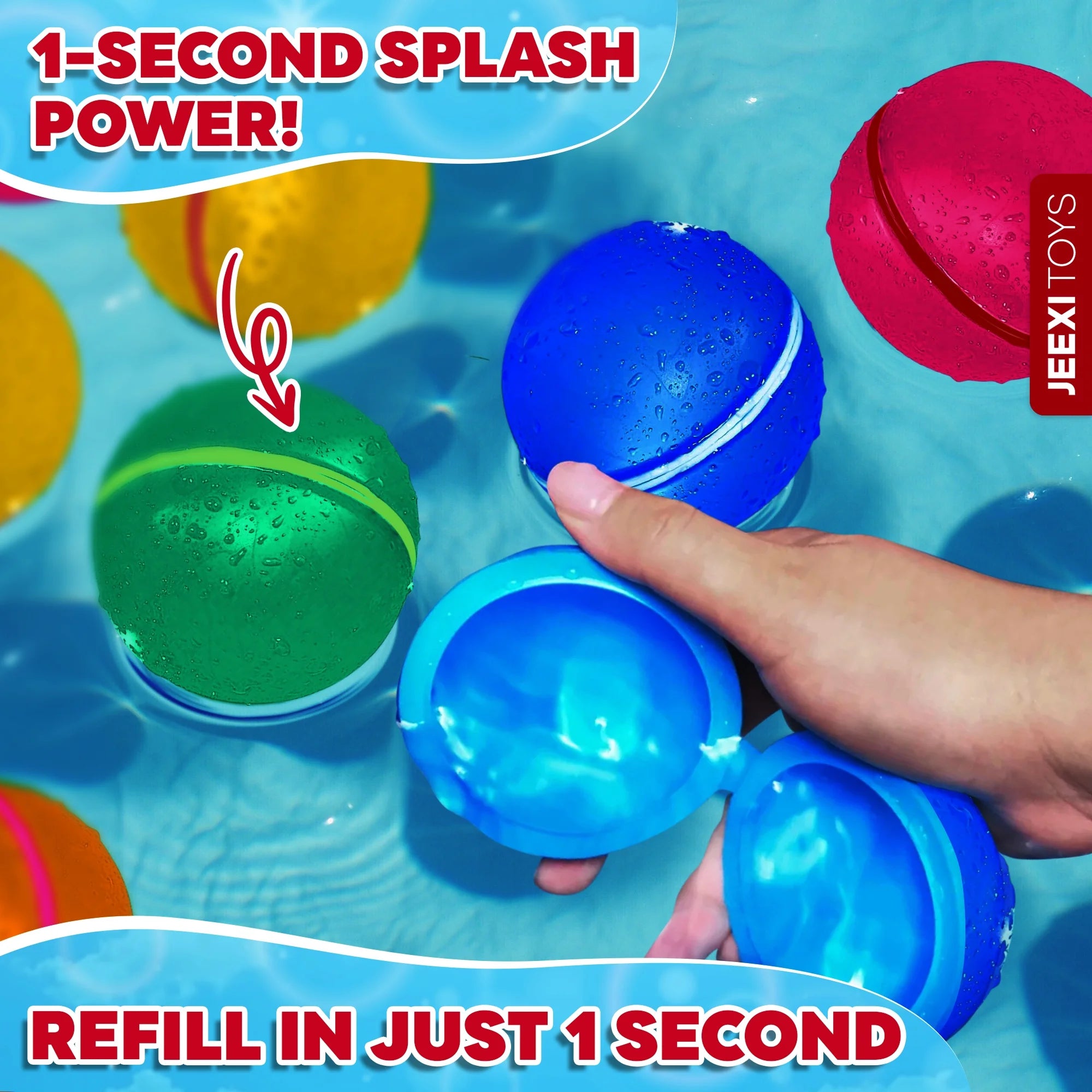12Pcs Reusable Water Balloons for Kids, Quick Fill Water Balls for Pool Beach Backyard Games Water Toys for Boys Girls Outdoor Activities Summer Party Favors