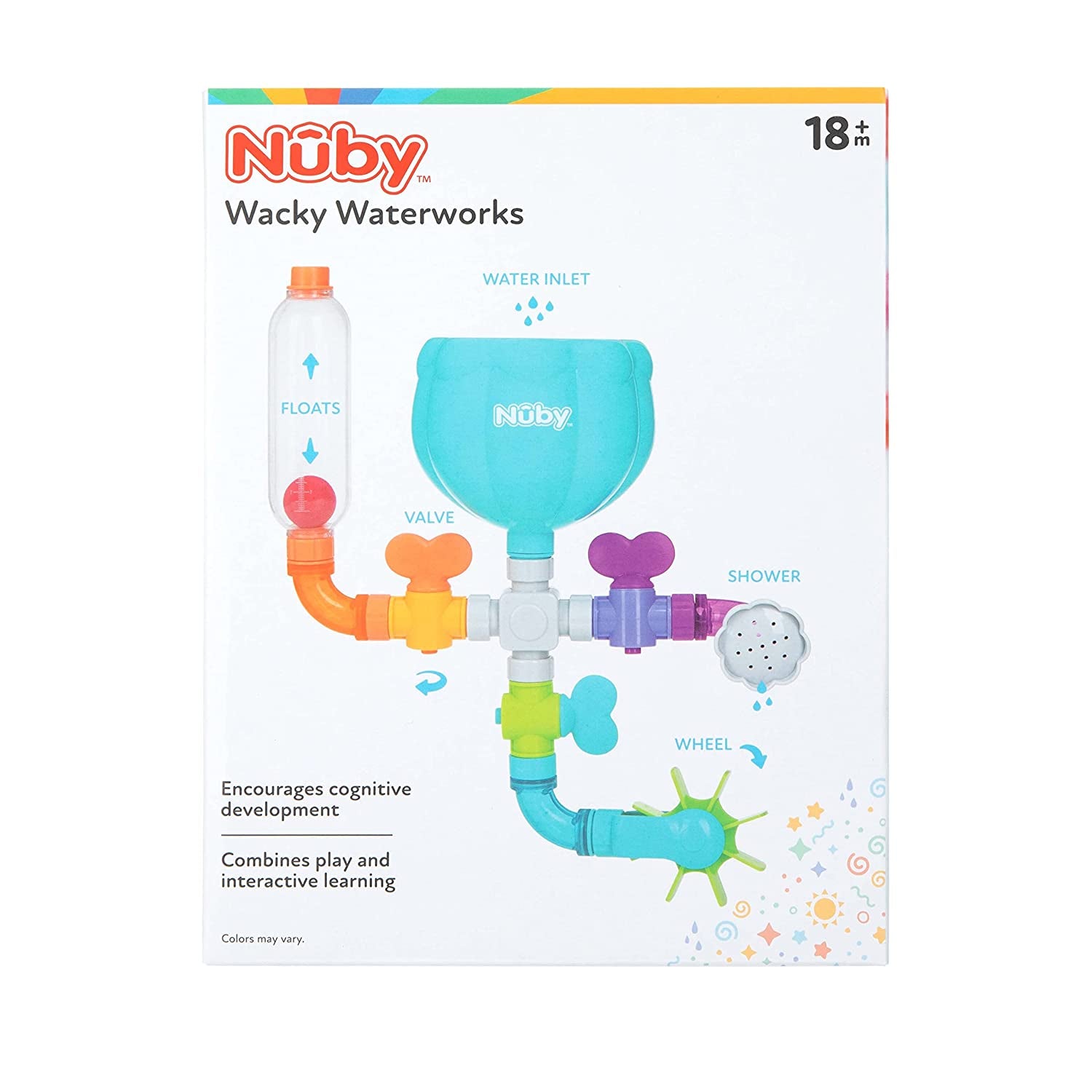 Wacky Waterworks Pipes Bath Toy with Interactive Features for Cognitive Development