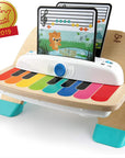 and Hape Magic Touch Piano Wooden Musical Toddler Toy, Age 6 Months and Up