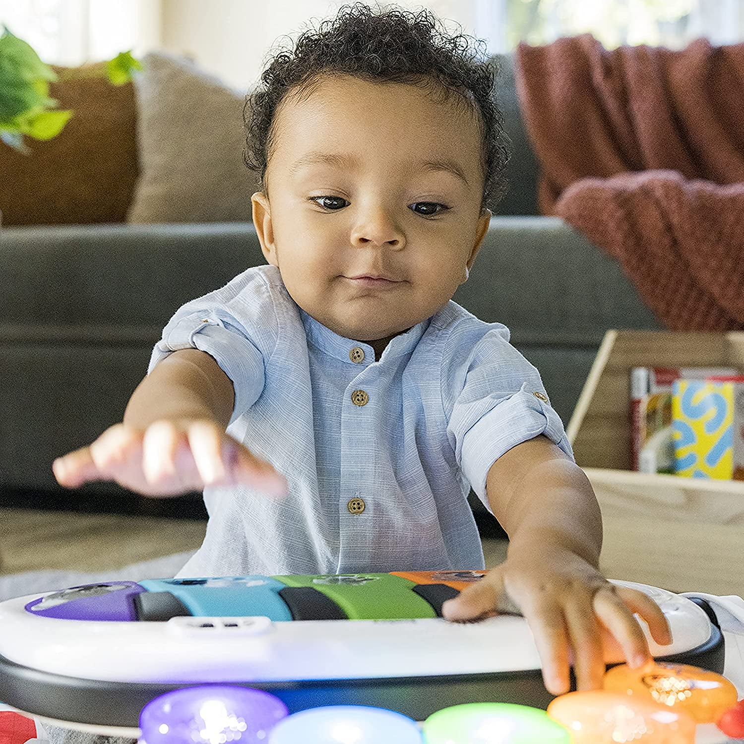 4-In-1 Kickin&#39; Tunes Music and Language Play Gym and Piano Tummy Time Activity Mat