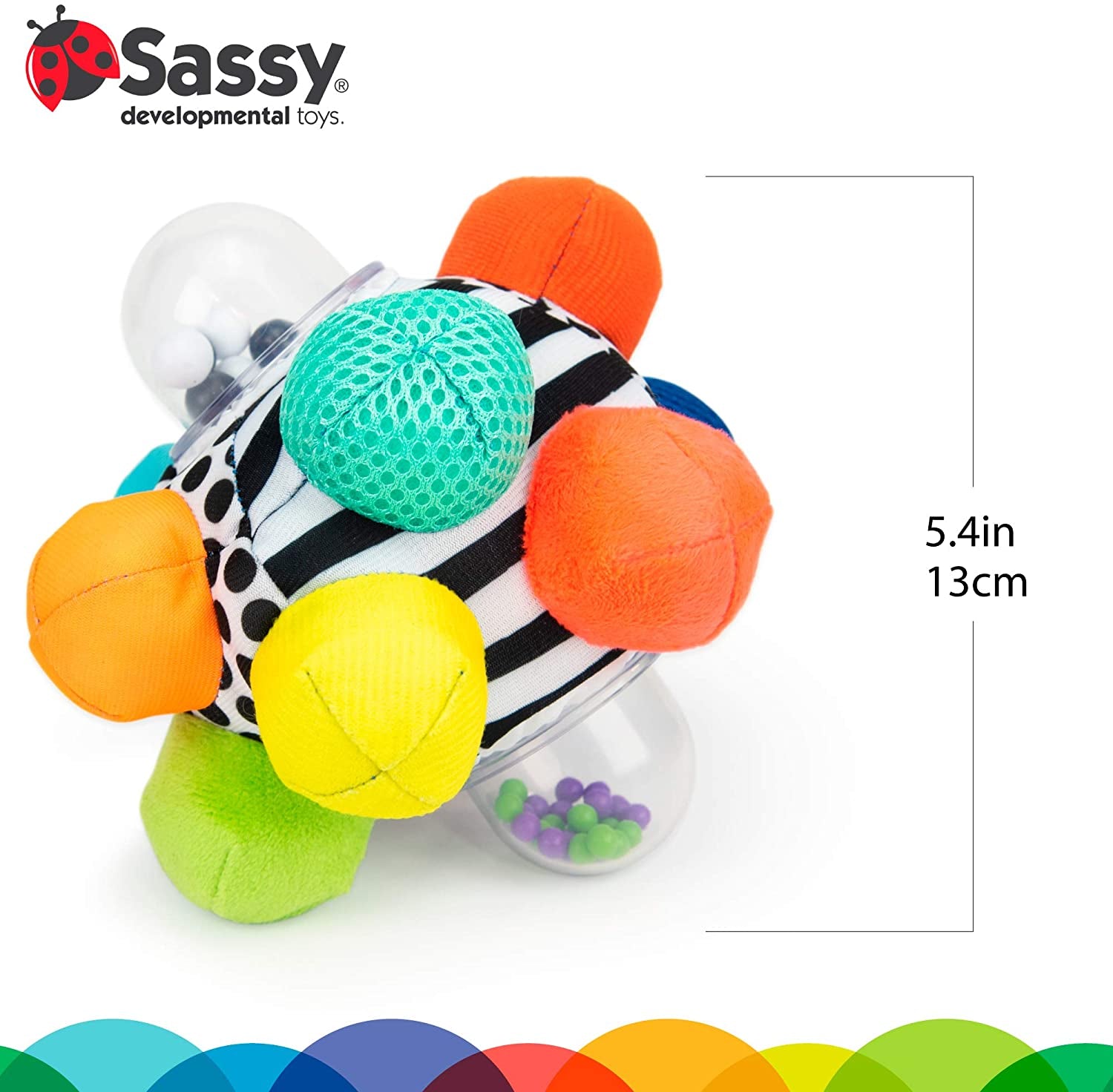 Developmental Bumpy Ball | Easy to Grasp Bumps Help Develop Motor S##### | for Ages 6 Months and up | Colors May Vary