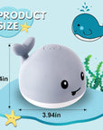 Baby Bath Toys Gifts, Christmas Rechargeable Baby Toys Whale, Light up Bath Toys, Sprinkler Bathtub Toys for Toddlers Infant Kids Boys Girls, Spray Water Bath Toy, Pool Bathroom Baby Toy