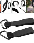 4/2Pcs Black Stroller Hooks Wheelchair Stroller Pram Carriage Bag Hanger Hook Shopping Bag Clip Convenient Stroller Accessory