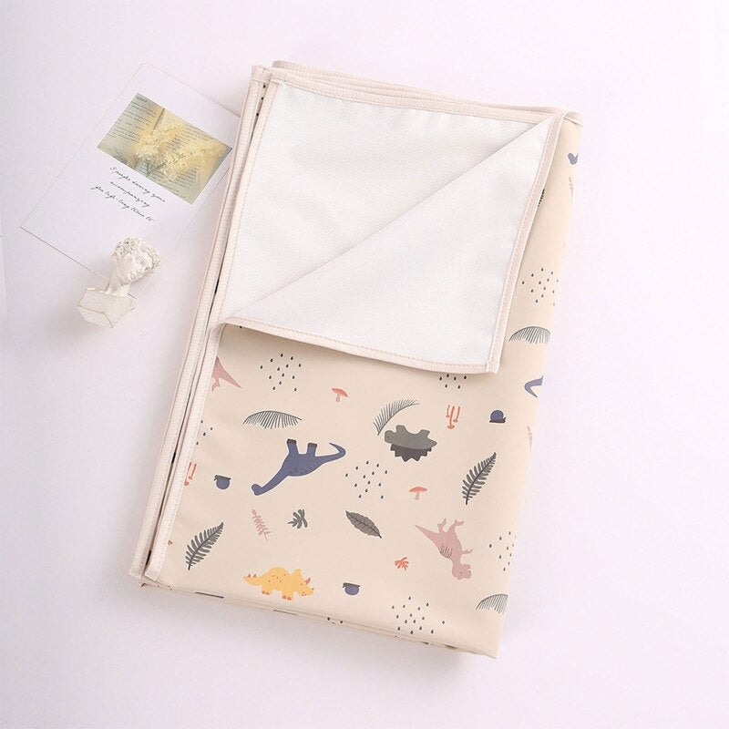 Waterproof Portable Baby Changing Pad Reuseable PU Leather Newborn Diaper Changing Mat for Baby Bed Crib Cradles Diaper Pad