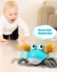 Crawling Crab Toy, Infant Tummy Time Baby Toys, Fun Interactive Dancing Walking Moving Toy Babies Sensory Induction Crabs with Music, Baby Toys 0-6 to 12-18 Months Boys Girls Toddler Birthday Gifts