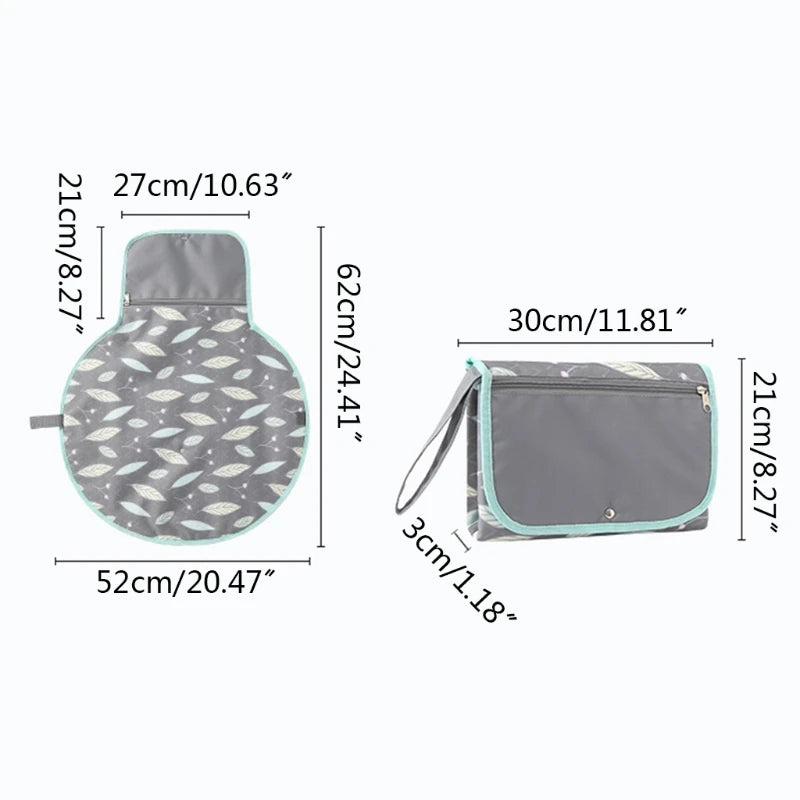 2022 New Portable Baby Changing Mat Infant Multifunction Diaper Changing Pad Storage Bag