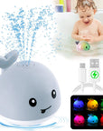 Baby Bath Toys Gifts, Christmas Rechargeable Baby Toys Whale, Light up Bath Toys, Sprinkler Bathtub Toys for Toddlers Infant Kids Boys Girls, Spray Water Bath Toy, Pool Bathroom Baby Toy