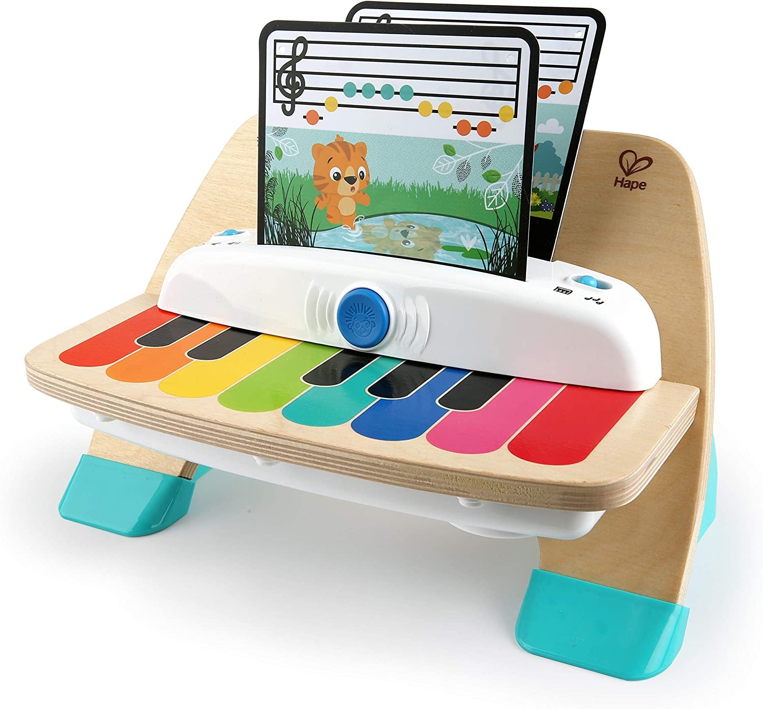 and Hape Magic Touch Piano Wooden Musical Toddler Toy, Age 6 Months and Up