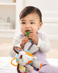 Bandana Buddies Baby Activity and Teething Toy with Multi-Sensory Rattle and Textures, Elephant