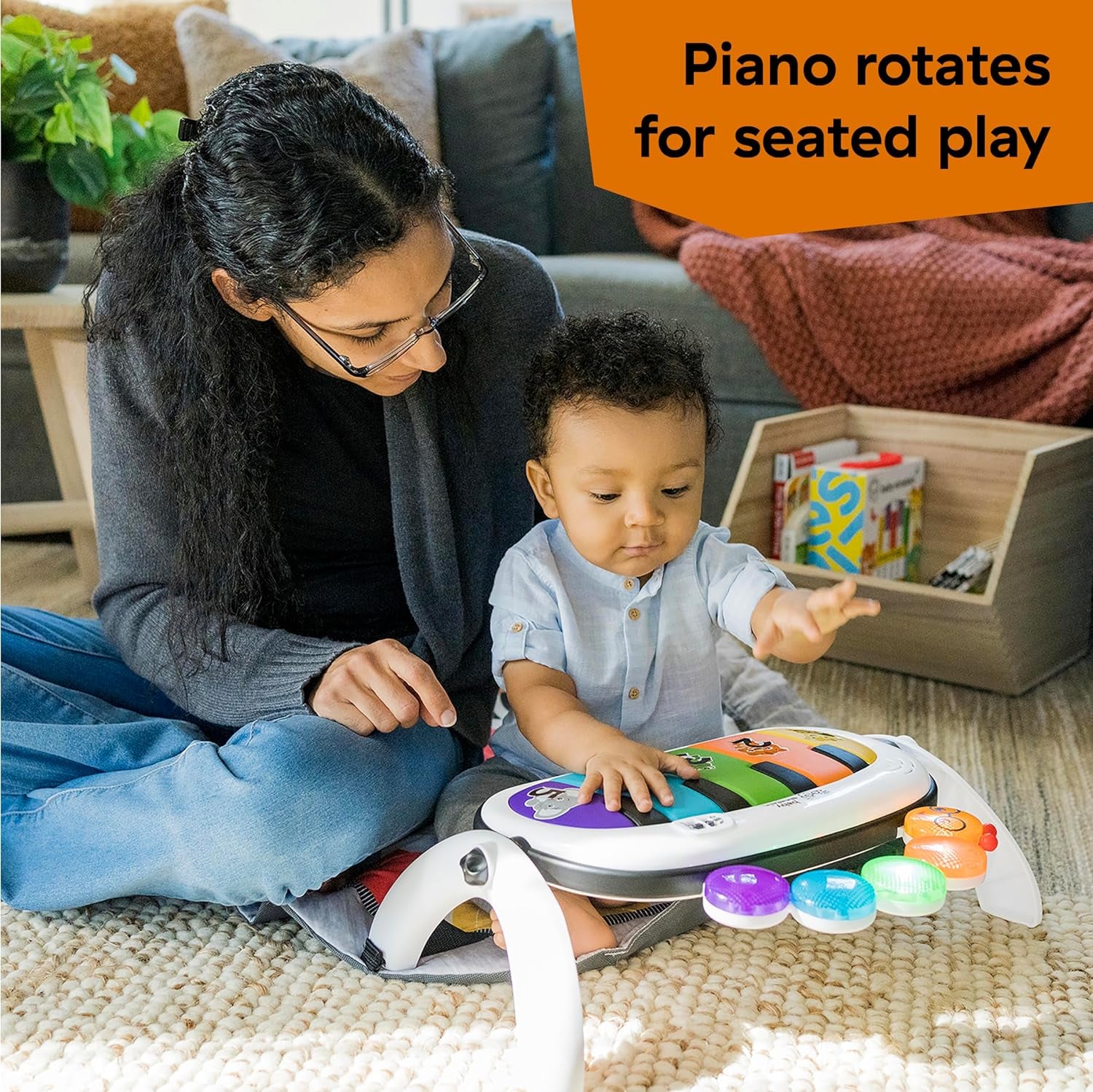 4-In-1 Kickin&#39; Tunes Music and Language Play Gym and Piano Tummy Time Activity Mat