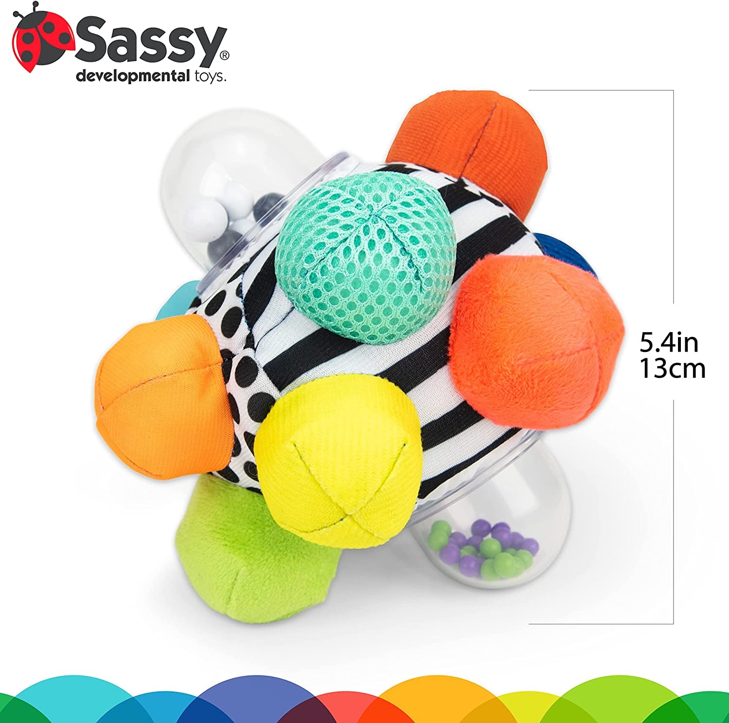 Developmental Bumpy Ball | Easy to Grasp Bumps Help Develop Motor S##### | for Ages 6 Months and up | Colors May Vary