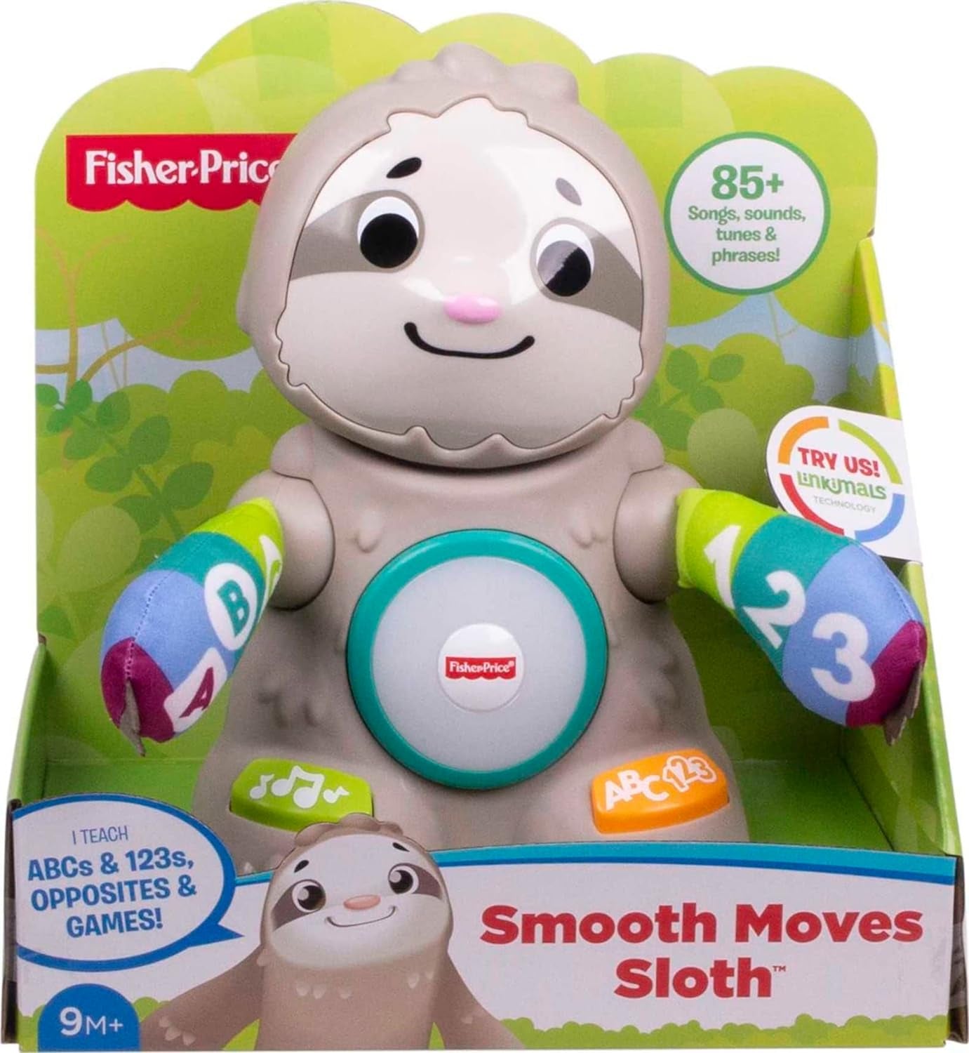 Linkimals Learning Toy Smooth Moves Sloth with Interactive Music and Lights for Infants and Toddlers