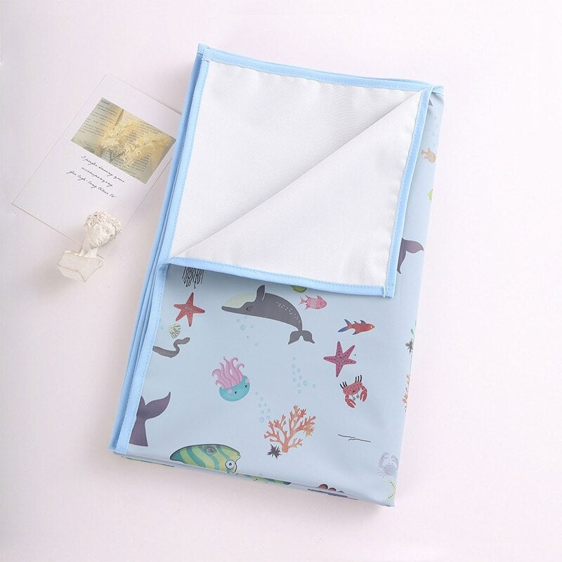 Waterproof Portable Baby Changing Pad Reuseable PU Leather Newborn Diaper Changing Mat for Baby Bed Crib Cradles Diaper Pad