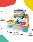 and Hape Magic Touch Piano Wooden Musical Toddler Toy, Age 6 Months and Up