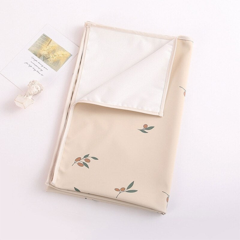 Waterproof Portable Baby Changing Pad Reuseable PU Leather Newborn Diaper Changing Mat for Baby Bed Crib Cradles Diaper Pad