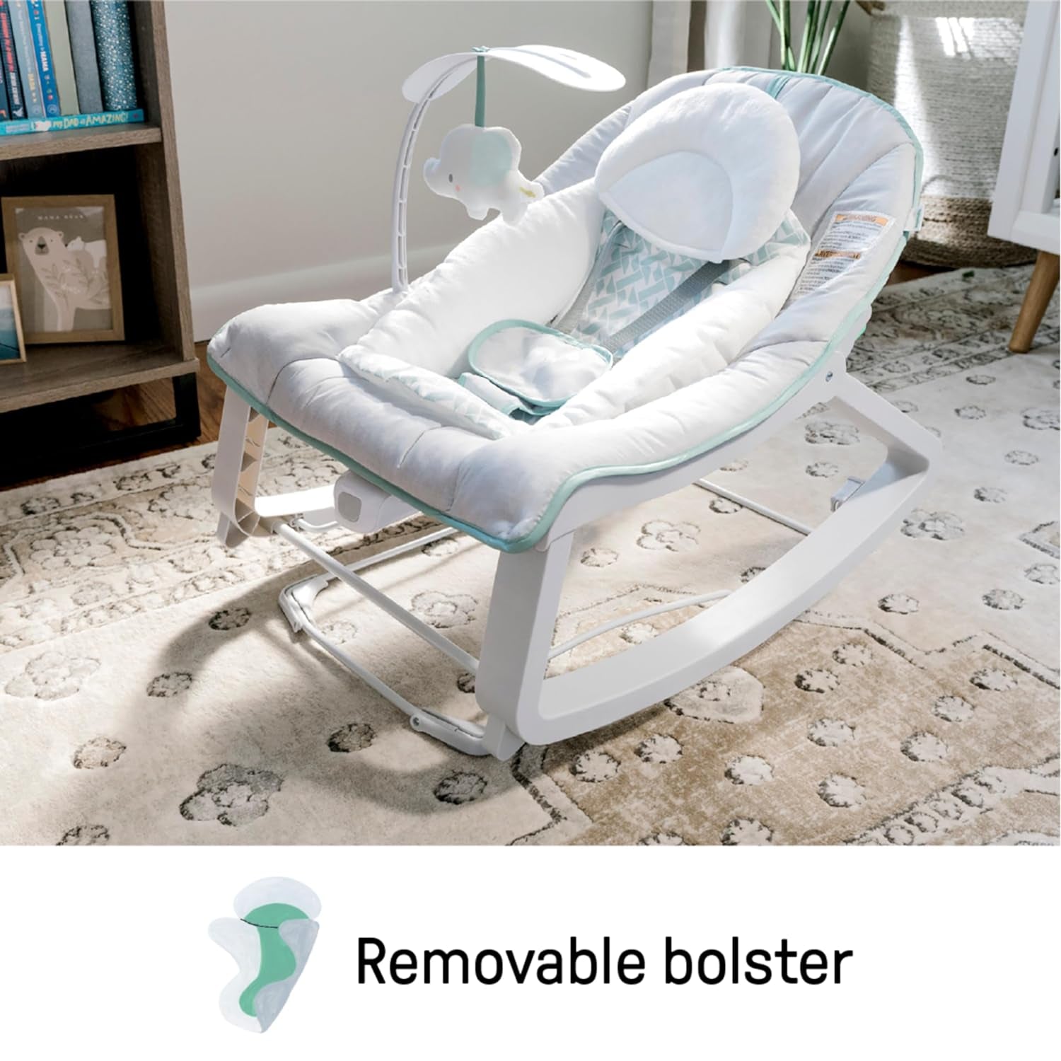 Keep Cozy 3-In-1 Grow with Me Vibrating Baby Bouncer, Seat &amp; Infant to Toddler Rocker, Vibrations &amp; -Toy Bar, 0-30 Months up to 40 Lbs (Weaver)