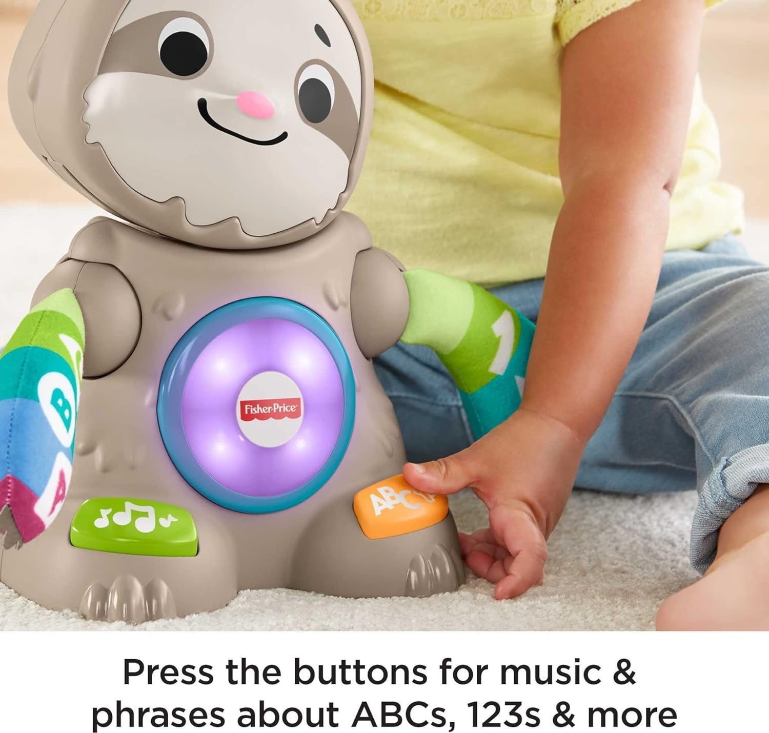 Linkimals Learning Toy Smooth Moves Sloth with Interactive Music and Lights for Infants and Toddlers