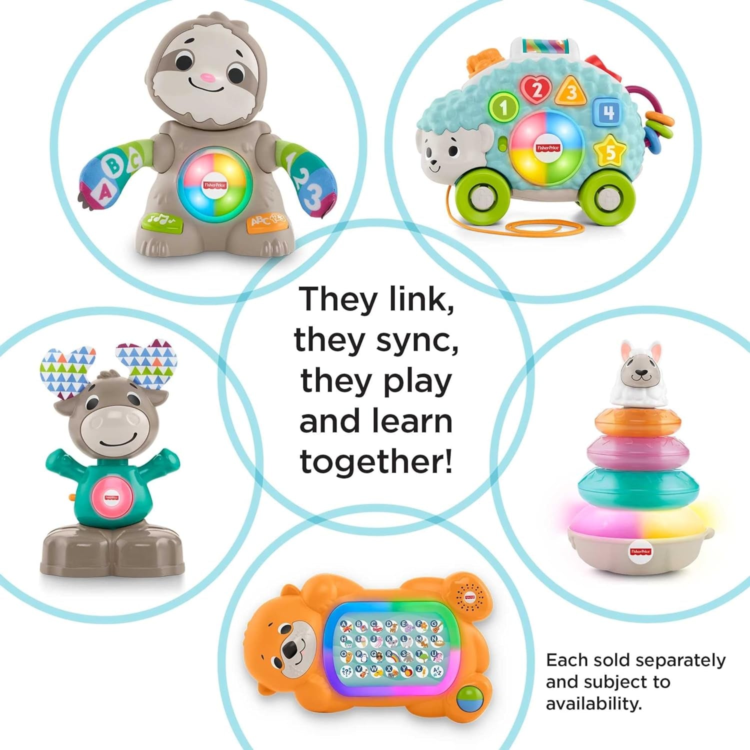 Linkimals Learning Toy Smooth Moves Sloth with Interactive Music and Lights for Infants and Toddlers