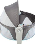 Portable Bassinet and Play Space On-The-Go Baby Dome with Developmental Toys and Canopy, Windmill