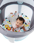 Portable Bassinet and Play Space On-The-Go Baby Dome with Developmental Toys and Canopy, Windmill