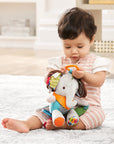 Bandana Buddies Baby Activity and Teething Toy with Multi-Sensory Rattle and Textures, Elephant