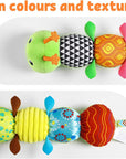 Baby Toys Musical Caterpillar,Infant Stuffed Animal Toys with Crinkle and Rattles,Soft Sensory Toys with Textures for Tummy Time Newborn Boys Girls 0 3 6 12 Months(Green)