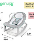 Keep Cozy 3-In-1 Grow with Me Vibrating Baby Bouncer, Seat & Infant to Toddler Rocker, Vibrations & -Toy Bar, 0-30 Months up to 40 Lbs (Weaver)