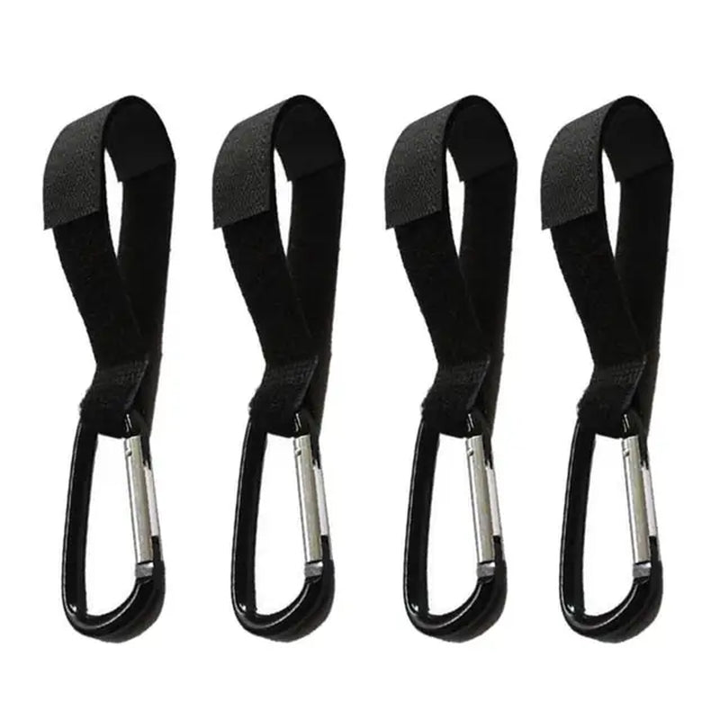 4/2Pcs Black Stroller Hooks Wheelchair Stroller Pram Carriage Bag Hanger Hook Shopping Bag Clip Convenient Stroller Accessory