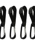 4/2Pcs Black Stroller Hooks Wheelchair Stroller Pram Carriage Bag Hanger Hook Shopping Bag Clip Convenient Stroller Accessory