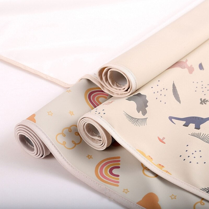 Waterproof Portable Baby Changing Pad Reuseable PU Leather Newborn Diaper Changing Mat for Baby Bed Crib Cradles Diaper Pad