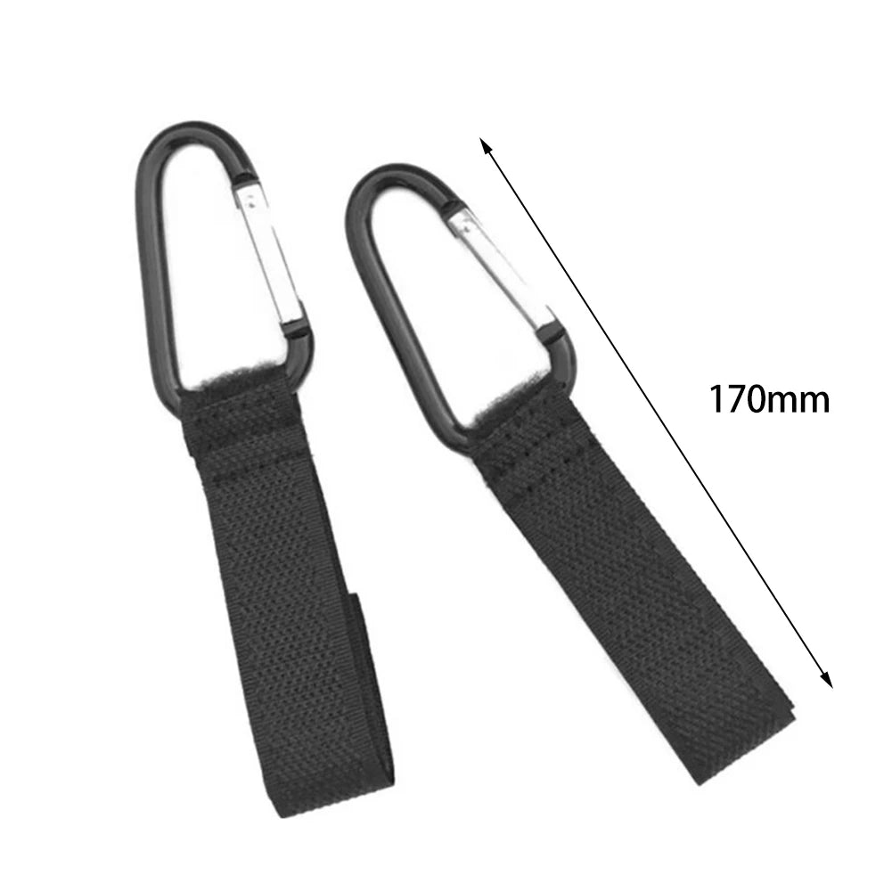 4/2Pcs Black Stroller Hooks Wheelchair Stroller Pram Carriage Bag Hanger Hook Shopping Bag Clip Convenient Stroller Accessory