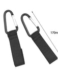 4/2Pcs Black Stroller Hooks Wheelchair Stroller Pram Carriage Bag Hanger Hook Shopping Bag Clip Convenient Stroller Accessory