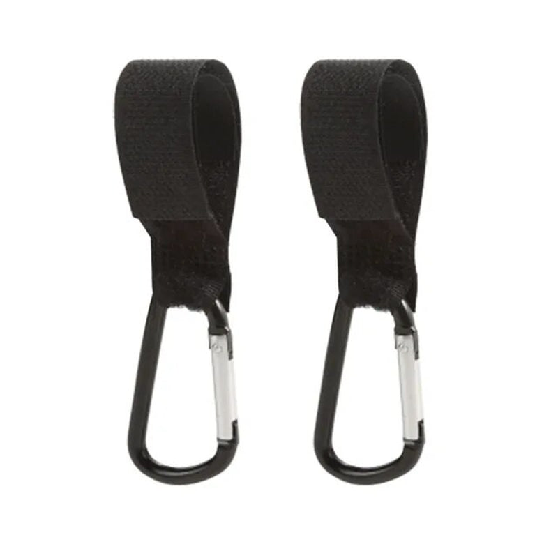 4/2Pcs Black Stroller Hooks Wheelchair Stroller Pram Carriage Bag Hanger Hook Shopping Bag Clip Convenient Stroller Accessory